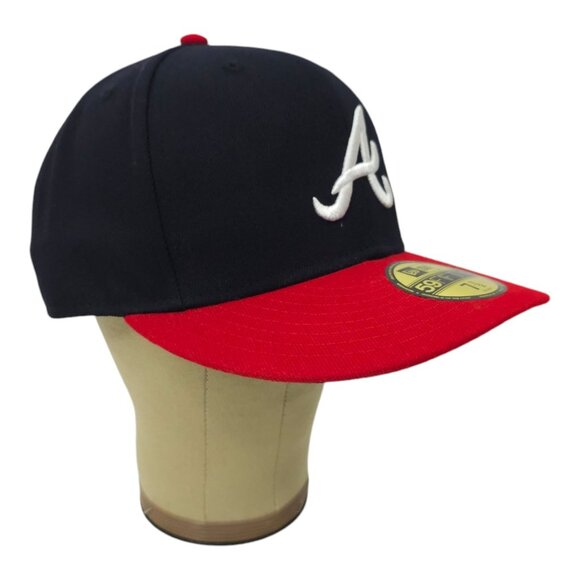 Atlanta Braves Fitted 7 1/2 Hat MLB Cap Embroidered Logo New Era 59Fifty - Picture 3 of 13